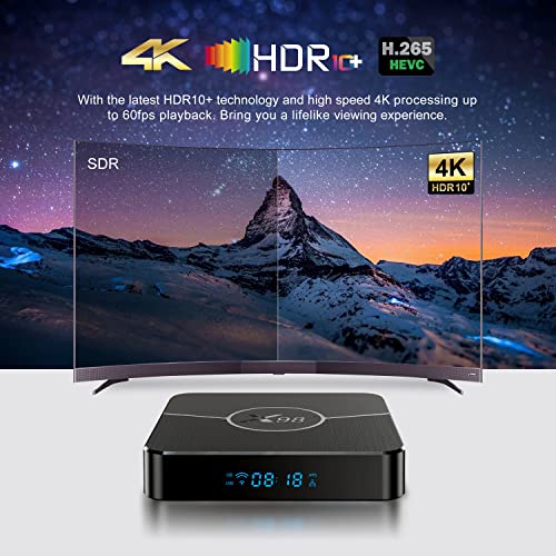 Android 11.0 TV Box,X98 Plus Amlogic S905W2 Quad Core X96Q Pro Upgraded RAM 4GB ROM 32GB Dual WiFi 2.4G/5.8G BT4.2 4K 6K AV1 Home Smart Media Player Set top Box