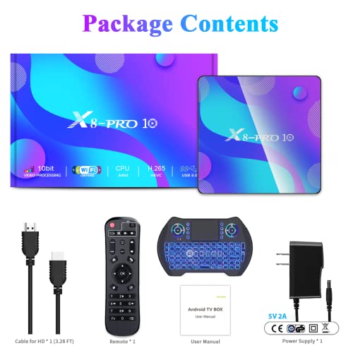 Android TV Box 11.0, [2022 Newest] Antfraer Android TV Box 4GB RAM 32GB ROM with Mini Wireless Backlit Keyboard, RK3318 Quad-Core 64 Bits Dual-WiFi 2.4GHz/5GHz BT 4.2 USB 3.0 3D 4K Android Box