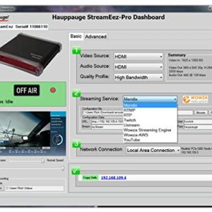 Hauppauge StreamEez-Pro Video Streaming HDMI Device for Broadcasting Live Events on the Internet with encoding 480i to 1080p