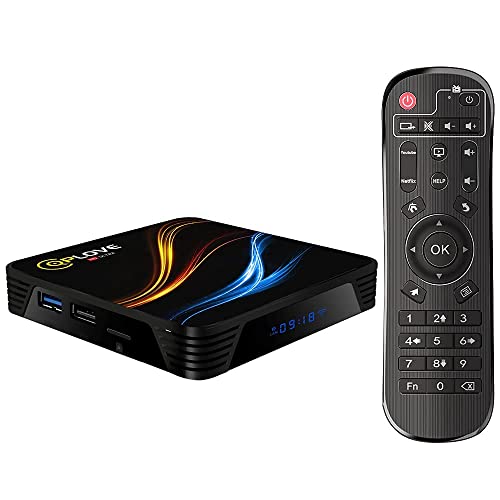 Android TV Box 11.0, 4GB RAM 32GB ROM RK3318 Quad Core 64bit Android Box Supports 2.4G+5G Dual WiFi Bluetooth 4.0 USB 3.0 Ultral 3D 4K Smart TV Box