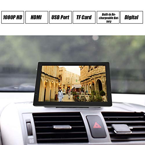 14Inch Portabel ATSC Digital Television 1080P HD HDMI Video Player Support USB Port,SD/MMC Card,U Disk,MKV, MOV, AVI, WMV, MP4, FLV, MPEG1-4, RMVB, 1080P Video MP3 for Outdoor, Home, Car,Bathroom