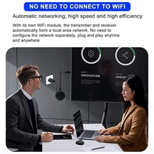 Wireless Hdmi Transmitter and Receiver 4K,Hdmi Transmitter Receiver Wireless,5G USB-C Stable Wireless Hdmi Adapter for Streaming Video/Audio from Phone,Laptop,Tablet to TV,Monitor,Projector,Screen