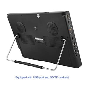 Cuifati Portable Digital Television with Suction Mount High Sensitivity Tuner Support 1080P Video, MKV, MOV, AVI, WMV, MP4, FLV, MPEG1-4, RMVB Video Format and MP3(12 inches)