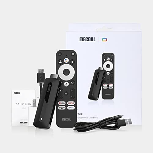 Mecool KD3 Android TV Certified Amlogic S905Y4 TV Stick Android 11 LPDDR4 2GB 8GB 2.4G/5G Dual WiFi Support YouTube Netflix 4K TV Box BT 5.0