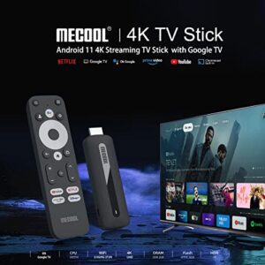 Mecool KD3 Android TV Certified Amlogic S905Y4 TV Stick Android 11 LPDDR4 2GB 8GB 2.4G/5G Dual WiFi Support YouTube Netflix 4K TV Box BT 5.0