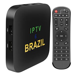 bomix iptv6 brazil hd 4k video player with 16gb storage, os android 9, different languages