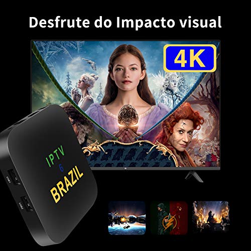 BOMIX IPTV6 Brazil HD 4K Video Player with 16GB Storage, OS Android 9, Different Languages