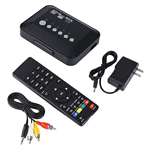 Zhiyavex HDMI Media Player,1080P HD Audio Video Media Player,Digital Media Player with IR Remote Control,Support USB Drive, Mobile Hard Drive, Memory Card, 2.5T Mobile Hard Drive(US)