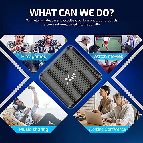 Android 11.0 TV Box,X98Q Amlogic S905W2 Quad Core X96Q Upgraded RAM 2GB ROM 16GB Dual WiFi 2.4G/5.8G 4K 6K AV1 Home Smart Media Player Android TV Box Set top Box