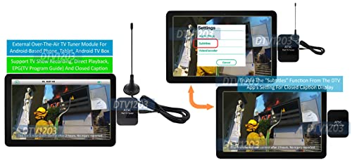 Digital ATSC Aerial TV Tuner for Android Tablet Smart Phone