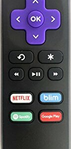 New Roku RC112 Remote with Dedicated Channel Keys Netflix Blim Spotify Google Play Compatible with: Roku LT Roku HD, XD, XDS Roku N1 Roku 1 Roku 2 Roku 2 HD, XD, XS Roku 3 Roku Express Roku Express+