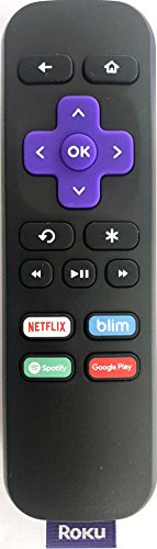 New Roku RC112 Remote with Dedicated Channel Keys Netflix Blim Spotify Google Play Compatible with: Roku LT Roku HD, XD, XDS Roku N1 Roku 1 Roku 2 Roku 2 HD, XD, XS Roku 3 Roku Express Roku Express+