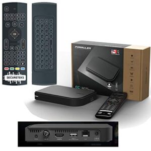 New 2021 Formuler CC 4K Hybrid UHD + ATSC Ultra Media Receiver 2GB Ram 16GB Memory+ Bonus Secureteks Premium AirMouse with Keyboard and Backlit.