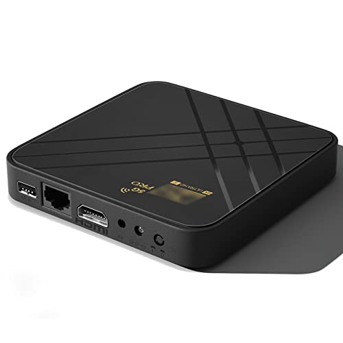 KRGEMS Smart TV Box,Media Player,Quad-core CPU,Dual-Band WiFi,4K HD, 3D Experience,H.265 HD decoding,with Remote Control,8G+128G