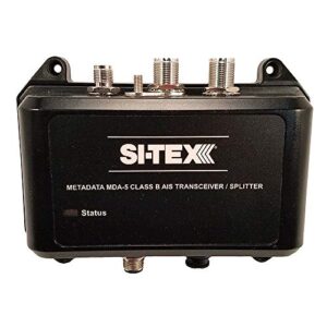 si-tex mda-5h 6.8 x 5.0 x 2.0 in. hi-power 5w sotdma class b ais transceiver with built-in antenna splitter without wi-fi