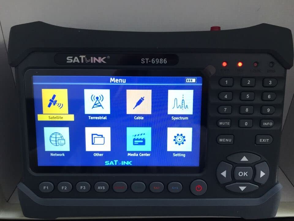 SATLINK ST-6986 Satellite TV Receiver DVB-S/S2/T/T2/C Combo Meter MPEG-4 HD H.265 (10bits) Spectrum Spectrum Analyzer Digital Satellite Finder Meter