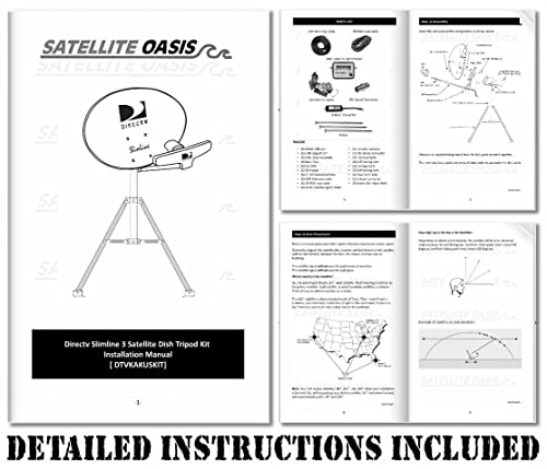 DIRECTV Swim Mobile RV Portable Satellite Dish Tripod Kit SWM SL3S