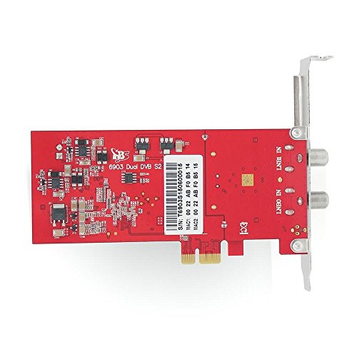 TBS 6903 DVB-S2 Professional Dual Tuner PCI Express Digital Satellite TV Card with Unique DVB-S2 Demodulator Chipset for Receive Special Broadcasted with ACM, VCM, 16APSK,32APSK