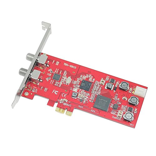 TBS 6903 DVB-S2 Professional Dual Tuner PCI Express Digital Satellite TV Card with Unique DVB-S2 Demodulator Chipset for Receive Special Broadcasted with ACM, VCM, 16APSK,32APSK