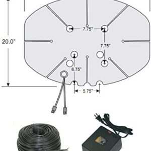 Directv Satellite Dish Heater for a Slimline Dish with power and cable