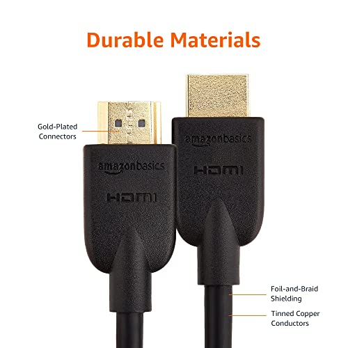 Amazon Basics High-Speed HDMI Cable (18Gbps, 4K/60Hz) - 3 Feet, Black