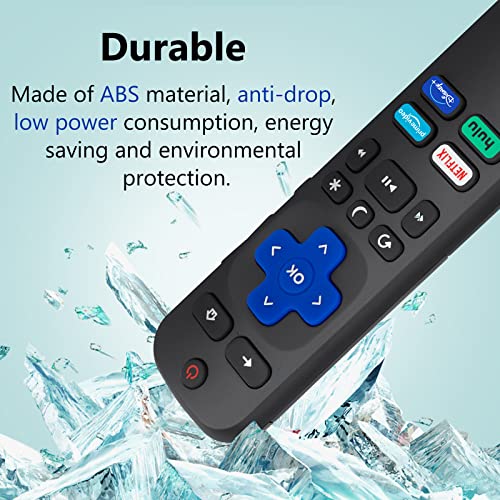 【Pack of 2】 Replacement Remote Control Compatible for Roku TV,for TCL Roku/for Hisense Roku/for Onn Roku(Not for Roku Stick,Box and Players)