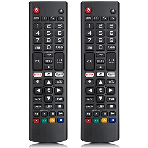 【Pack of 2】 Universal Remote Control for LG TV Remote,Compatible with All Models for LG Brand,TV Remote with Netflix Prime Video Shortcut Buttons