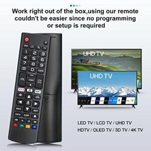 【Pack of 2】 Universal Remote Control for LG TV Remote,Compatible with All Models for LG Brand,TV Remote with Netflix Prime Video Shortcut Buttons