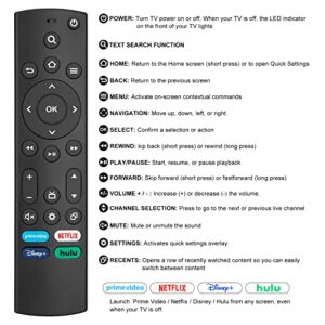 Replacement Remote for All Insignia Fire TVs/Toshiba Fire TVs/AMZ Omni Fire TV/AMZ 4-Series Fire TVs