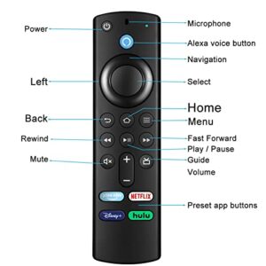 VEPRAG Voice Remote (3rd Gen) Compatible with Fire TV Stick 4K, Fire TV Stick (2nd & 3rd Gen), Fire TV Cube (1st & 2nd Gen), Fire TV (3rd Gen), Fire TV Stick Lite