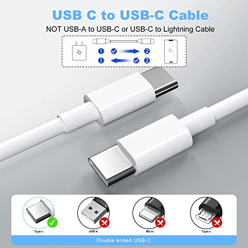 Apple USB C to USB C Cable 10ft 100W,2 Pack, Fast Charger Cord for Apple MacBook Pro/2019/2018/2017/2016/IPad Air 4/5, iPad Mini 6,iPad Pro 12.9/11 USB Type C
