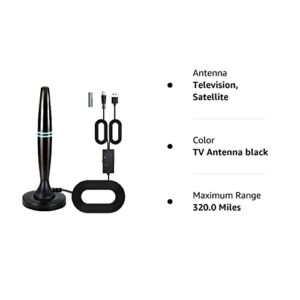 TV Antenna for Smart TV Amplified HDTV Indoor Digital Antenna Long Range TV Antenna Support 4K 1080p Fire Stick All Television Outdoor Smart TV Antenna TV