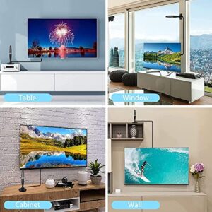 TV Antenna for Smart TV Amplified HDTV Indoor Digital Antenna Long Range TV Antenna Support 4K 1080p Fire Stick All Television Outdoor Smart TV Antenna TV