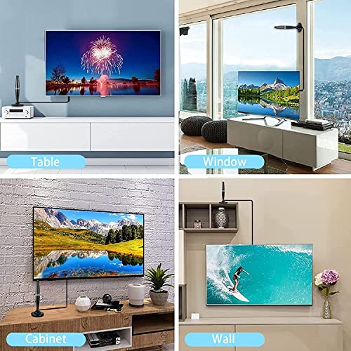 TV Antenna for Smart TV Amplified HDTV Indoor Digital Antenna Long Range TV Antenna Support 4K 1080p Fire Stick All Television Outdoor Smart TV Antenna TV