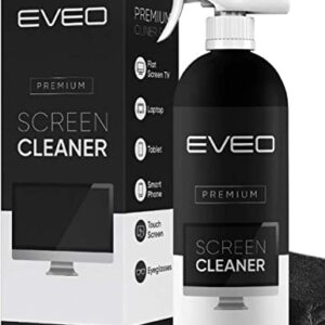 Screen Cleaner Spray (16oz) - Large Screen Cleaner Bottle - TV Screen Cleaner, Computer Screen Cleaner, for Laptop, Phone, Ipad - Computer Cleaning kit Electronic Cleaner - Microfiber Cloth Wipes