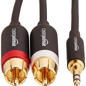 Amazon Basics 3.5mm to 2-Male RCA Adapter Audio Stereo Cable - 4 Feet