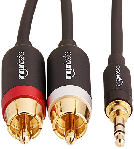 Amazon Basics 3.5mm to 2-Male RCA Adapter Audio Stereo Cable - 4 Feet