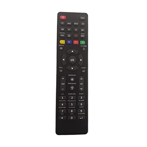 Universal Tv Remote for LG,Samsung, TCL, Philips, Vizio, Sharp, Sony, Panasonic, Sanyo, Insignia, Toshiba and Other Brands LCD LED 3D HDTV Smart TV Remote Control