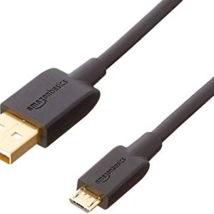 Amazon Basics USB 2.0 A-Male to Micro B Cable, 6 feet, Black, Printer