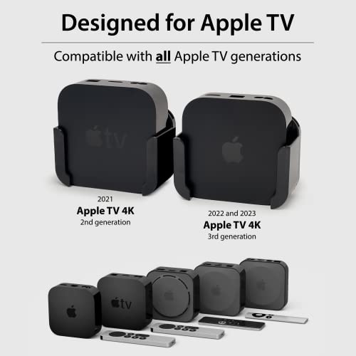 TotalMount Apple TV Mount – Compatible with all Apple TVs (including new 2022 models, 2021 models, and Apple TV 4K)