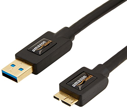 Amazon Basics USB 3.0 Cable - A-Male to Micro-B - 3 Feet (0.9 Meters), Black, Printer