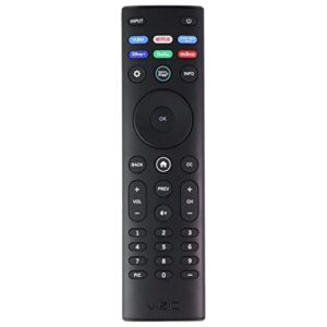vizio remote (xrt140) with vudu/netflix/prime/disney/hulu/redbox keys – black