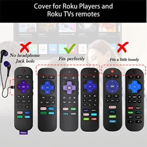 3 Pack Remote Case for Roku, Battery Cover for TCL Roku Smart TV Steaming Stick Remote, Roku TV Remote Cover Silicone Protective Controller Universal Sleeve Skin Glow in The Dark Green Purple Blue