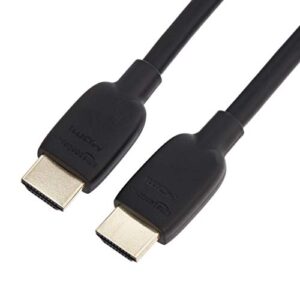 amazon basics high-speed hdmi cable (48gbps, 8k/60hz ) – 6ft, black – compatible with roku tv/ps5/hdtv/blu-ray