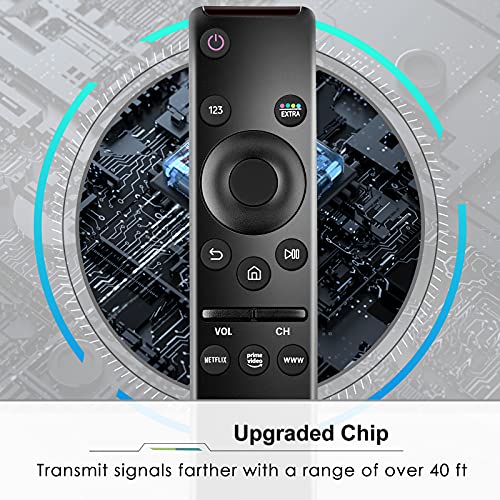 Universal Remote Control Compatible for All Samsung TV LED QLED UHD SUHD HDR LCD Frame Curved Solar HDTV 4K 8K 3D Smart TVs, with Buttons for Netflix, Prime Video, WWW