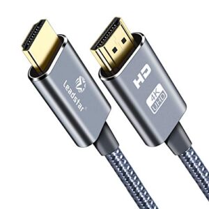 hdmi cable 4k 15 feet, 18gbps high speed hdmi 2.0 cable hdcp 2.2 hdr 3d 1080p 28awg ethernet-braided hdmi cord-audio return(arc) for monitor xbox ps5 ps3/4 roku fire tv samsung lg etc