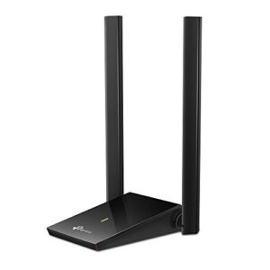 tp-link usb wifi adapter, ac1300mbps dual band 5dbi high gain antenna 2.4ghz/ 5ghz wireless network adapter for desktop pc (archer t4u plus)- supports windows 11/10/8.1/8/7, mac os 10.9-10.14