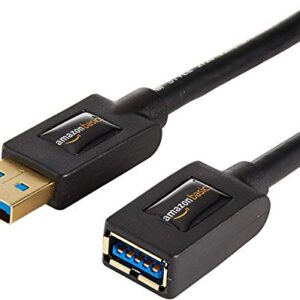 Amazon Basics USB 3.0 Extension Cable - A-Male to A-Female Extender Cord - 6 Feet (2 Pack), Printer