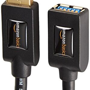 Amazon Basics USB 3.0 Extension Cable - A-Male to A-Female Extender Cord - 6 Feet (2 Pack), Printer