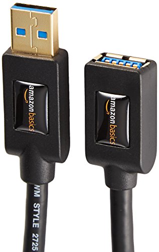 Amazon Basics USB 3.0 Extension Cable - A-Male to A-Female Extender Cord - 6 Feet (2 Pack), Printer